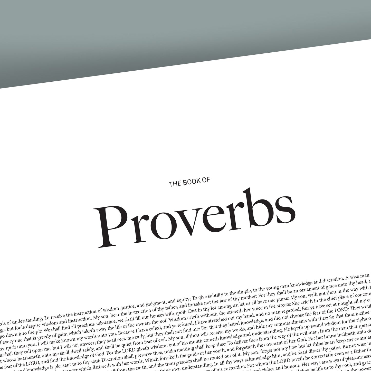 The Book of Proverbs